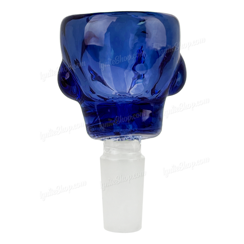 Skull Shape Thick glass bowl 14mm - BLUE