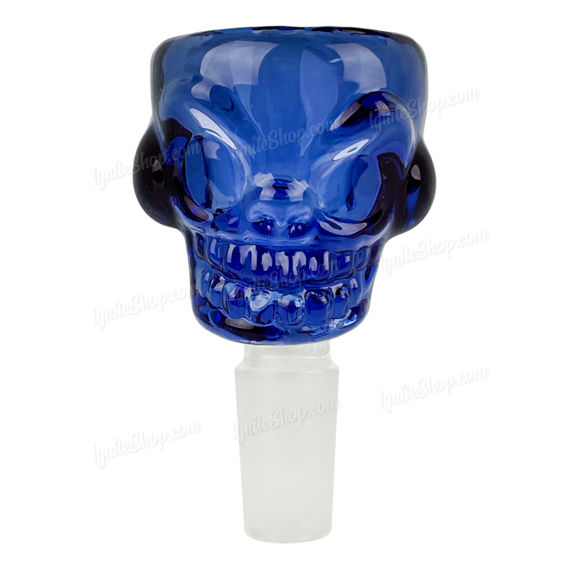 Skull Shape Thick glass bowl 14mm - BLUE