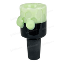 Black & Color Bubble Bucket Bowl 14mm - LIME GREEN