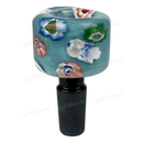 Hand Painted Flower Pattern Bowl OG029 - LIGHT BLUE