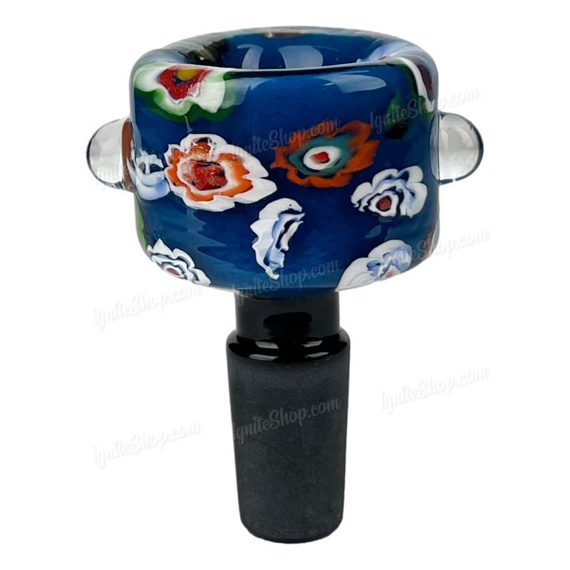 Hand Painted Flower Pattern Bowl OG029 - BLUE