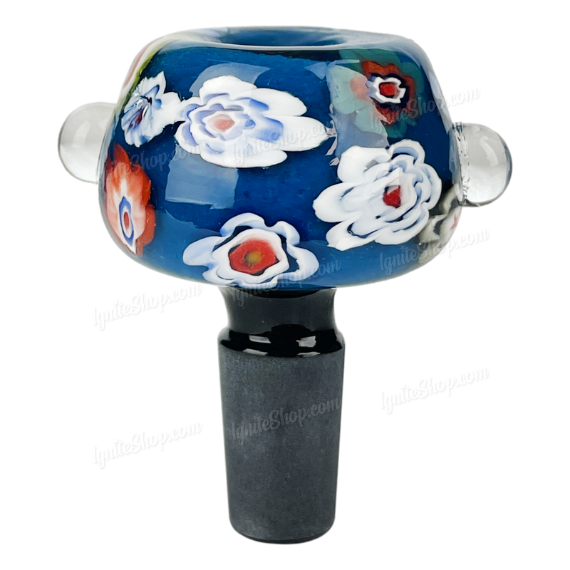 Hand Painted Flower Pattern Bowl OG028 - BLUE