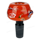 Hand Painted Flower Pattern Bowl OG028 - ORANGE