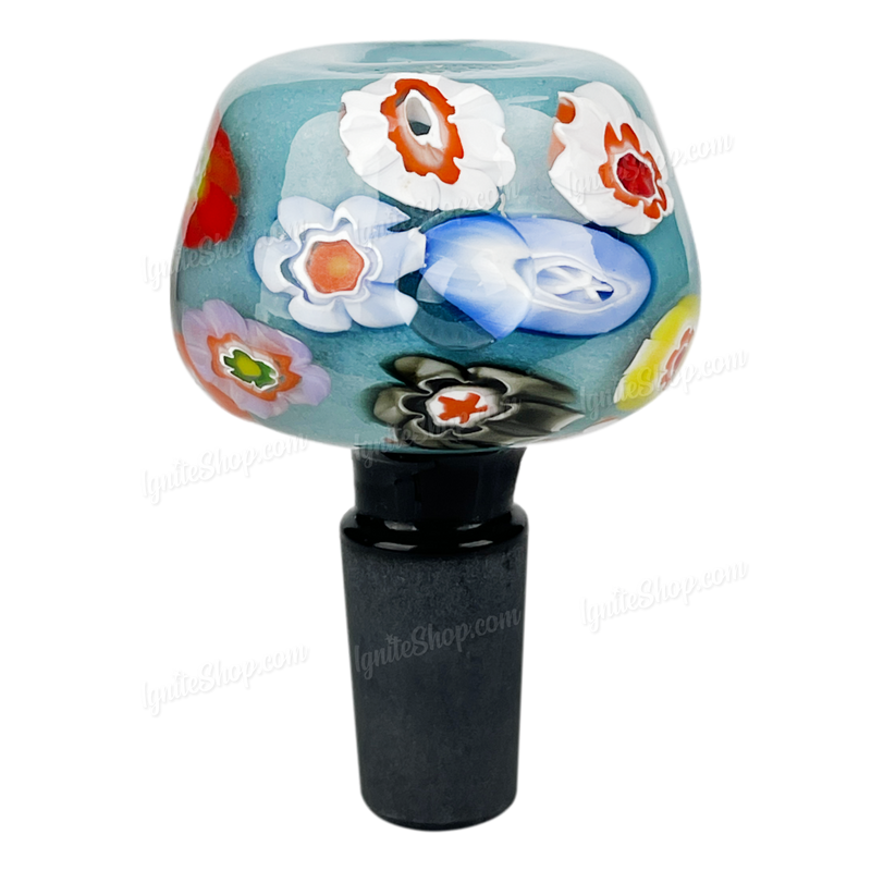 Hand Painted Flower Pattern Bowl OG028 - LIGHT BLUE