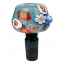 Hand Painted Flower Pattern Bowl OG028 - LIGHT BLUE