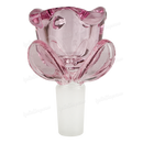 ROSE shape glass large bowl 2 1/2 inches 14mm - PINK