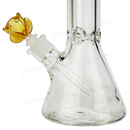 ROSE shape glass large bowl 2 1/2 inches 14mm - GOLD