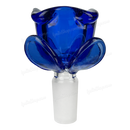 ROSE shape glass large bowl 2 1/2 inches 14mm - BLUE