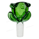 ROSE shape glass large bowl 2 1/2 inches 14mm - GREEN