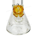 ROSE shape glass large bowl 2 1/2 inches 14mm - GOLD