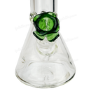 ROSE shape glass large bowl 2 1/2 inches 14mm - GREEN