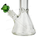 ROSE shape glass large bowl 2 1/2 inches 14mm - GREEN