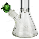 ROSE shape glass large bowl 2 1/2 inches 14mm - GREEN