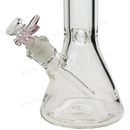 Leaf Shape Handle Bowl Piece Thick Glass 14mm - PINK