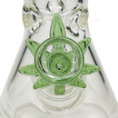 Leaf Shape Handle Bowl Piece Thick Glass 14mm - GREEN