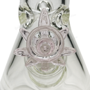 Leaf Shape Handle Bowl Piece Thick Glass 14mm - PINK