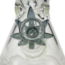 Leaf Shape Handle Bowl Piece Thick Glass 14mm - TRANS BLACK