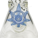 Leaf Shape Handle Bowl Piece Thick Glass 14mm - BLUE