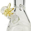 Leaf Shape Handle Bowl Piece Thick Glass 14mm - GOLD