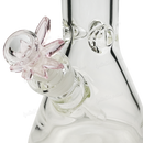 Leaf Shape Handle Bowl Piece Thick Glass 14mm - PINK