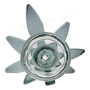 Leaf Shape Handle Bowl Piece Thick Glass 14mm - TRANS BLACK