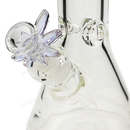 Leaf Shape Handle Bowl Piece Thick Glass 14mm - PURPLE