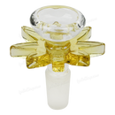 Leaf Shape Handle Bowl Piece Thick Glass 14mm - GOLD