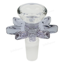 Leaf Shape Handle Bowl Piece Thick Glass 14mm - PURPLE