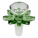Leaf Shape Handle Bowl Piece Thick Glass 14mm - GREEN
