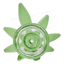 Leaf Shape Handle Bowl Piece Thick Glass 14mm - GREEN