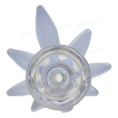 Leaf Shape Handle Bowl Piece Thick Glass 14mm - PURPLE