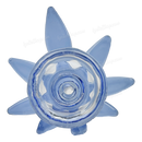 Leaf Shape Handle Bowl Piece Thick Glass 14mm - BLUE