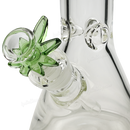 Leaf Shape Handle Bowl Piece Thick Glass 14mm - GREEN