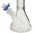 Leaf Shape Handle Bowl Piece Thick Glass 14mm - BLUE