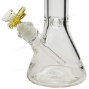 Leaf Shape Handle Bowl Piece Thick Glass 14mm - GOLD