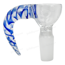 Thick Large bowl with horn handle - BLUE