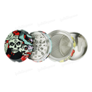 Diamond Cut Grinder Sugar Skull Pattern 4 Layers 60mm - FG63100 B