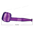 Screw On Smoking Pipe 4 inches with Free Metal Screen - PURPLE