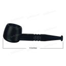 Screw On Smoking Pipe 4 inches with Free Metal Screen - BLACK