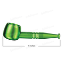 Screw On Smoking Pipe 4 inches with Free Metal Screen - GREEN