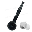 Screw On Smoking Pipe 4 inches with Free Metal Screen - BLACK