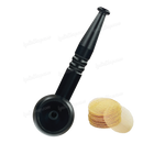 Screw On Smoking Pipe 4 inches with Free Metal Screen - BLACK