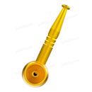 Screw On Smoking Pipe 4 inches with Free Metal Screen - GOLD