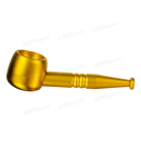 Screw On Smoking Pipe 4 inches with Free Metal Screen - GOLD