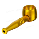 Screw On Smoking Pipe 4 inches with Free Metal Screen - GOLD