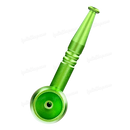 Screw On Smoking Pipe 4 inches with Free Metal Screen - GREEN