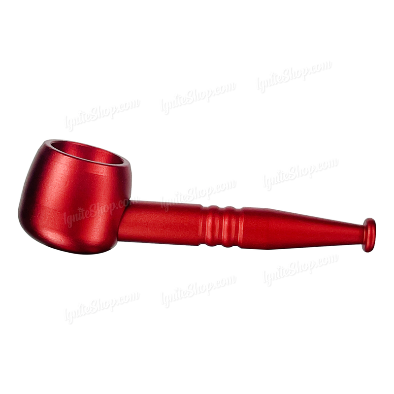 Screw On Smoking Pipe 4 inches with Free Metal Screen - RED
