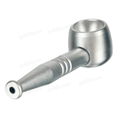 Screw On Smoking Pipe 4 inches with Free Metal Screen - SILVER