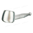 Screw On Smoking Pipe 4 inches with Free Metal Screen - SILVER