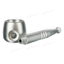 Screw On Smoking Pipe 4 inches with Free Metal Screen - SILVER